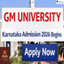 GM University Karnataka Admission 2026 Begins @gmu.ac.in; Apply Now